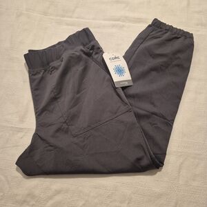 Scrubology women's Jogger pants, Large Petite Pewter NWT